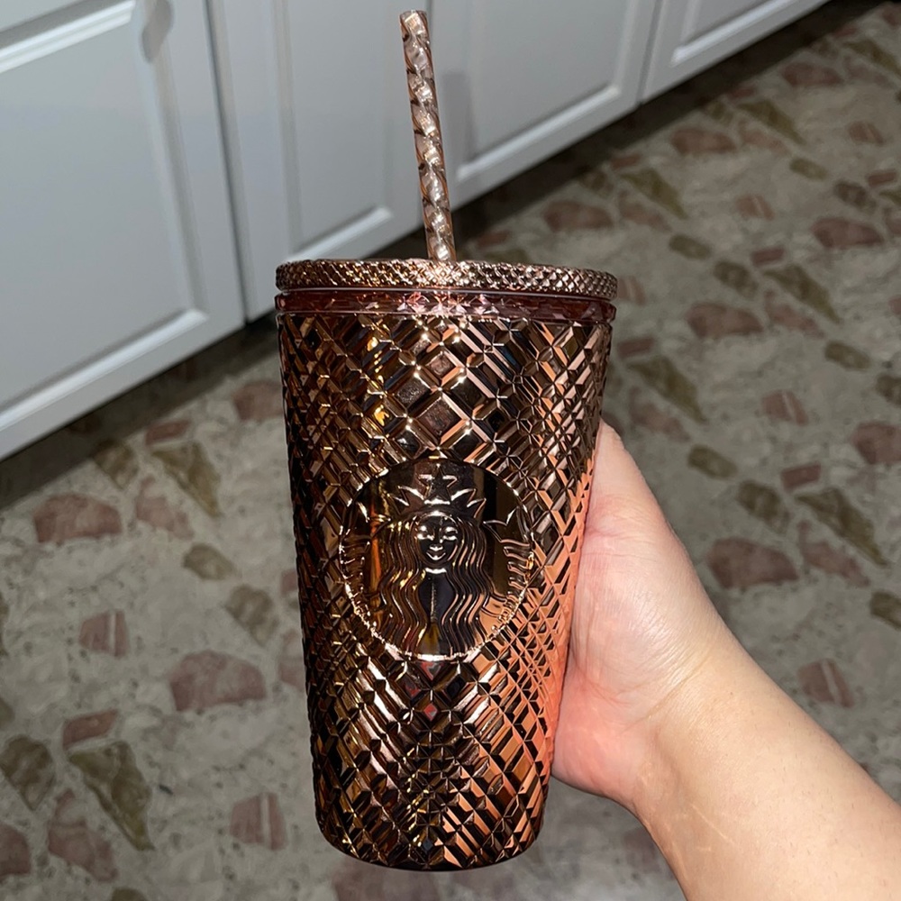 Rose Gold Starbucks Cup